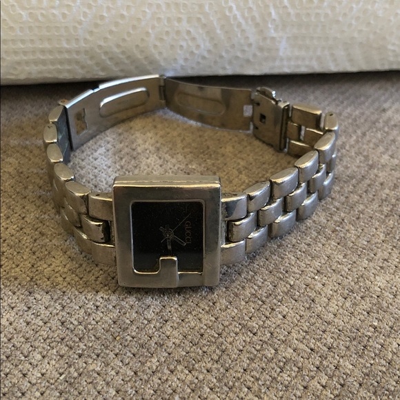 Gucci Metallic Square Watch with Black Dial main image 5